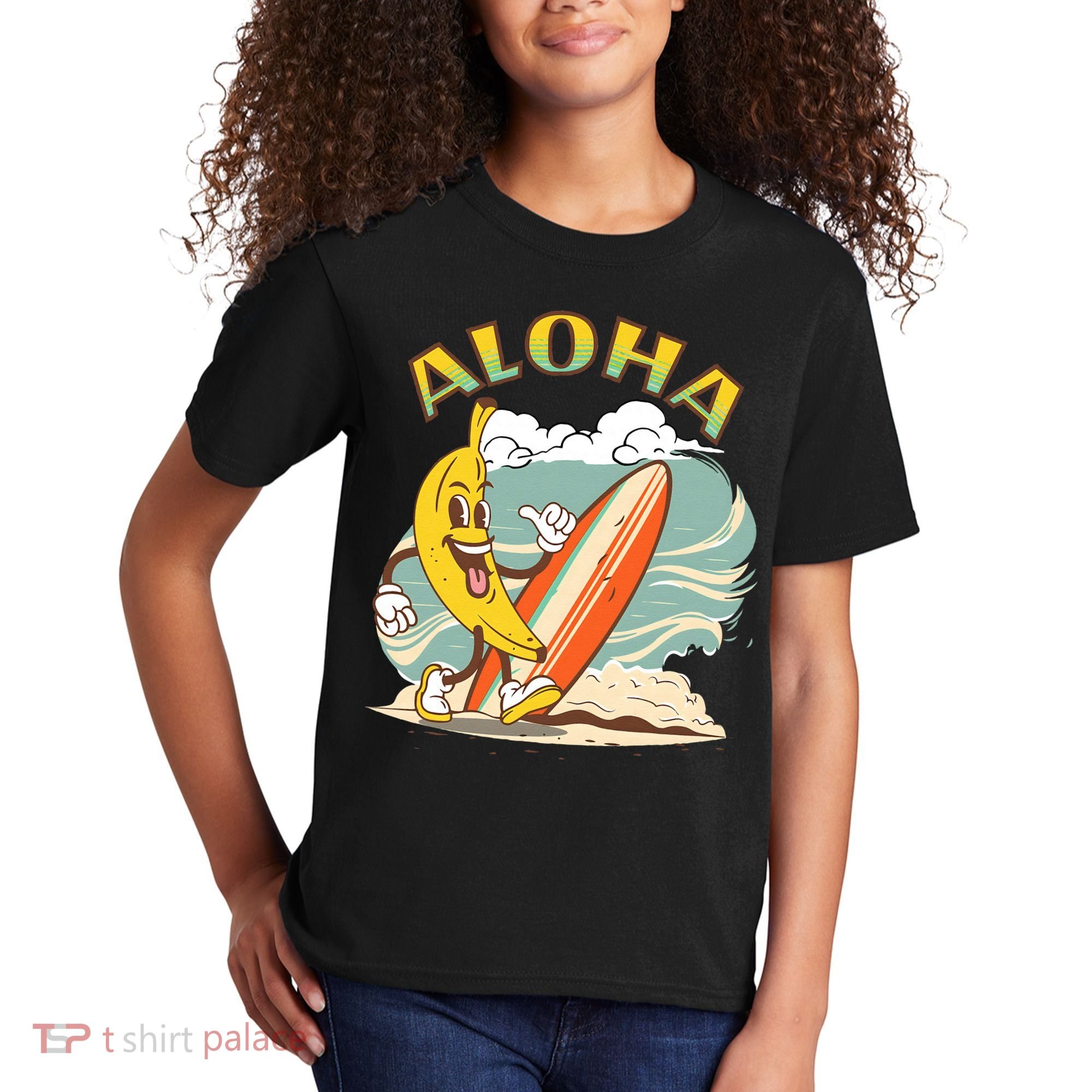 Aloha Hawaii Hawaiian Island Tees Surf Kids T-Shirt