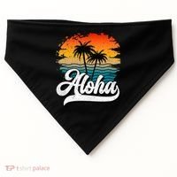 Aloha Hawaii Hawaii Lover Retro Aloha USA-Made Doggie Bandana thumb 0