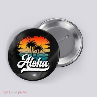 Aloha Hawaii Hawaii Lover Retro Aloha Button