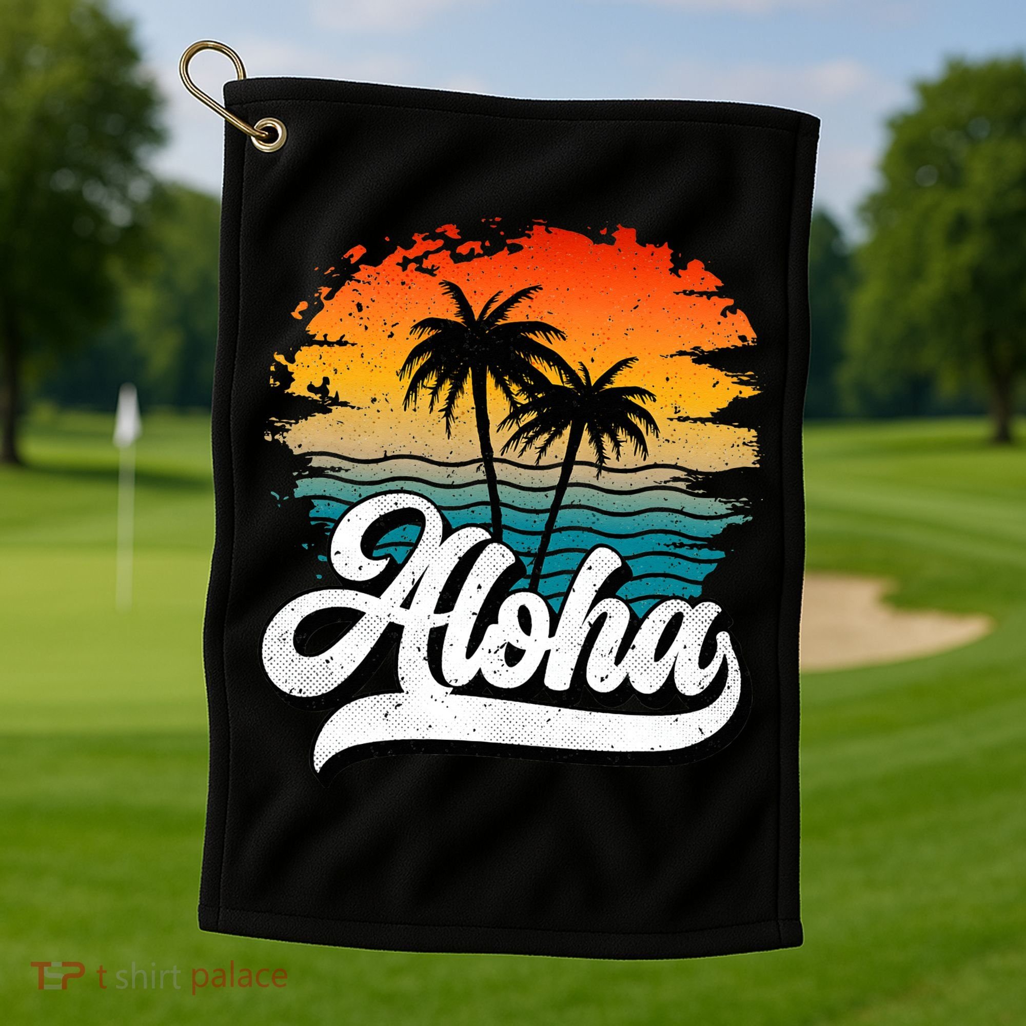 Aloha Hawaii Hawaii Lover Retro Aloha Golf Towel