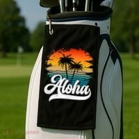 Aloha Hawaii Hawaii Lover Retro Aloha Golf Towel thumb 2