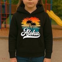Aloha Hawaii Hawaii Lover Retro Aloha Kids Hoodie thumb 3