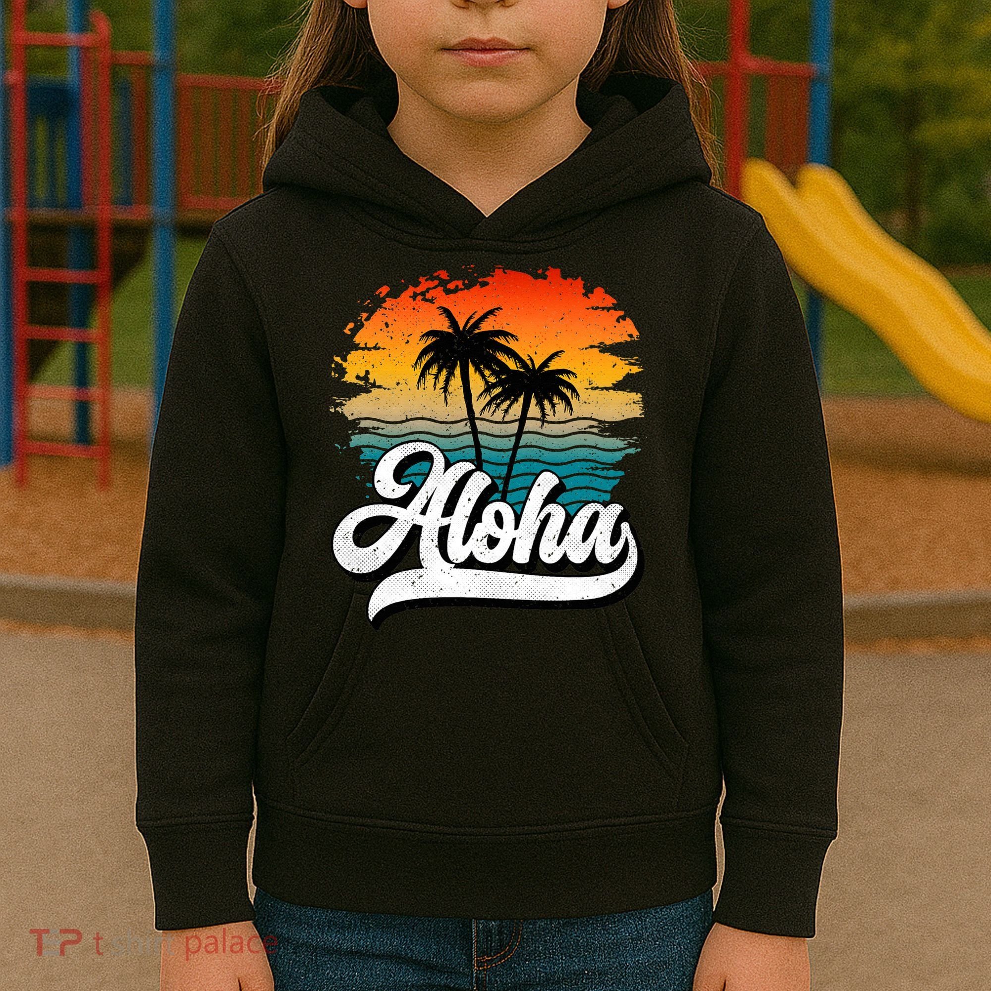 Aloha Hawaii Hawaii Lover Retro Aloha Kids Hoodie