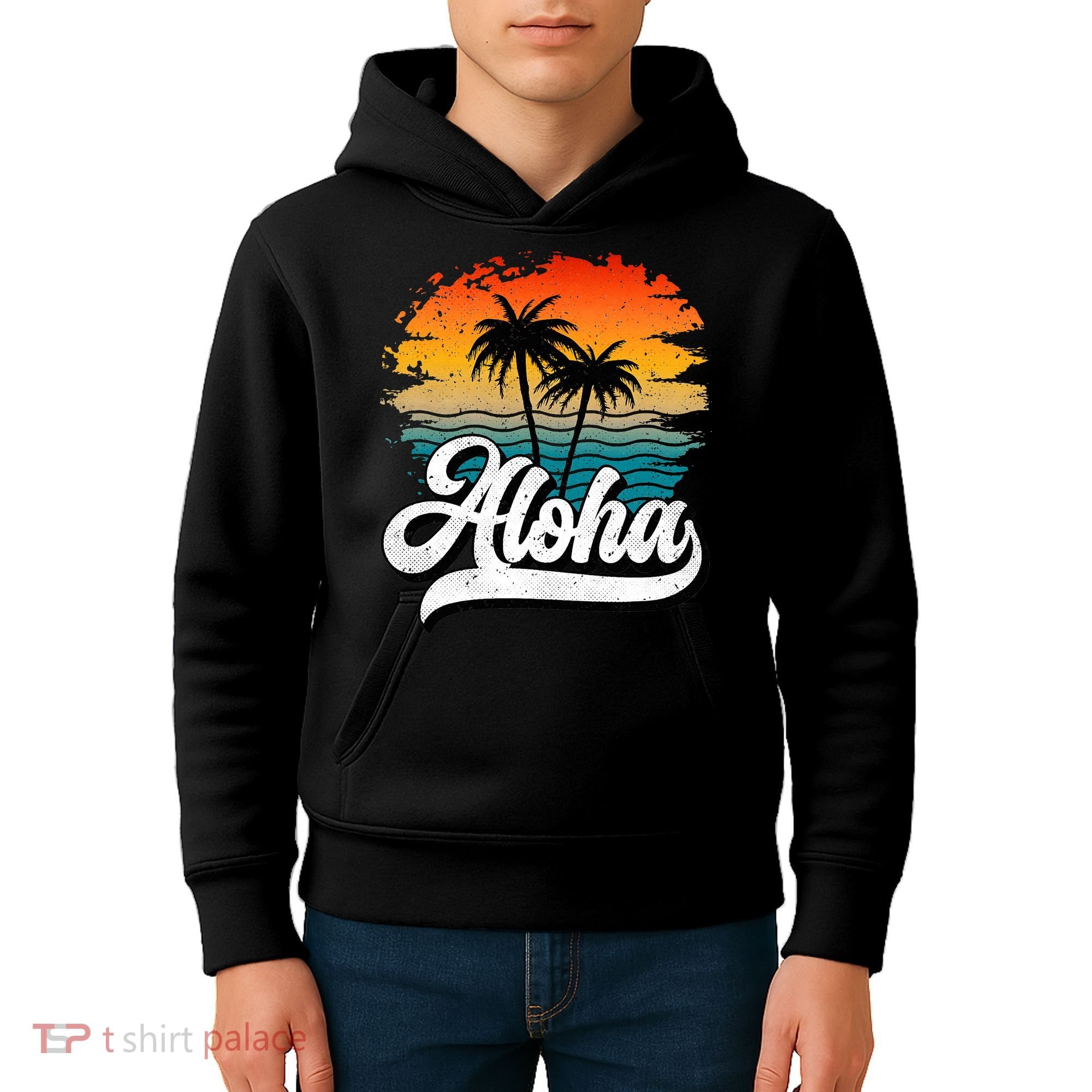 Aloha Hawaii Hawaii Lover Retro Aloha Kids Hoodie