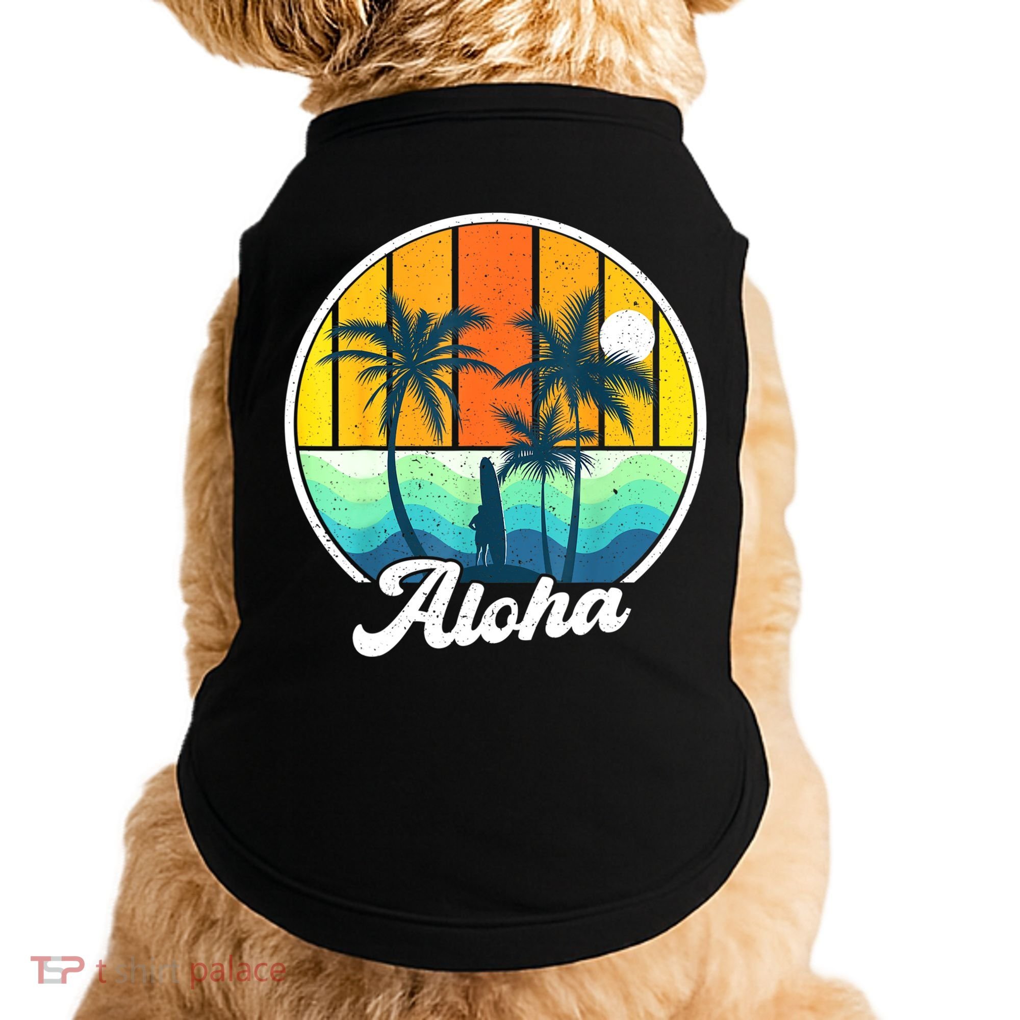 Aloha Hawaii Hawaiian Shirts For Boys Girls Palm Tree Surf Doggie Tank