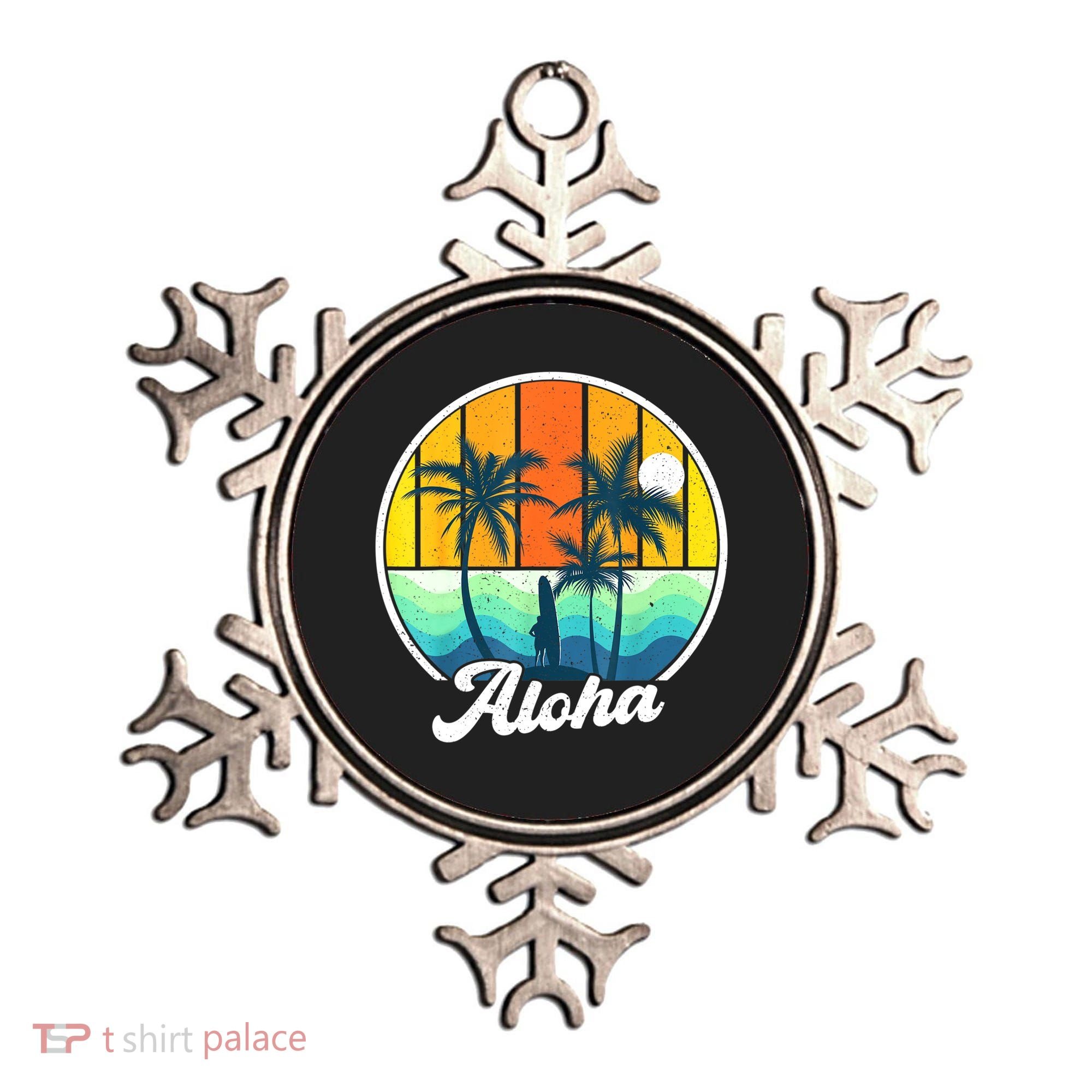 Aloha Hawaii Hawaiian Shirts For Boys Girls Palm Tree Surf Ornament