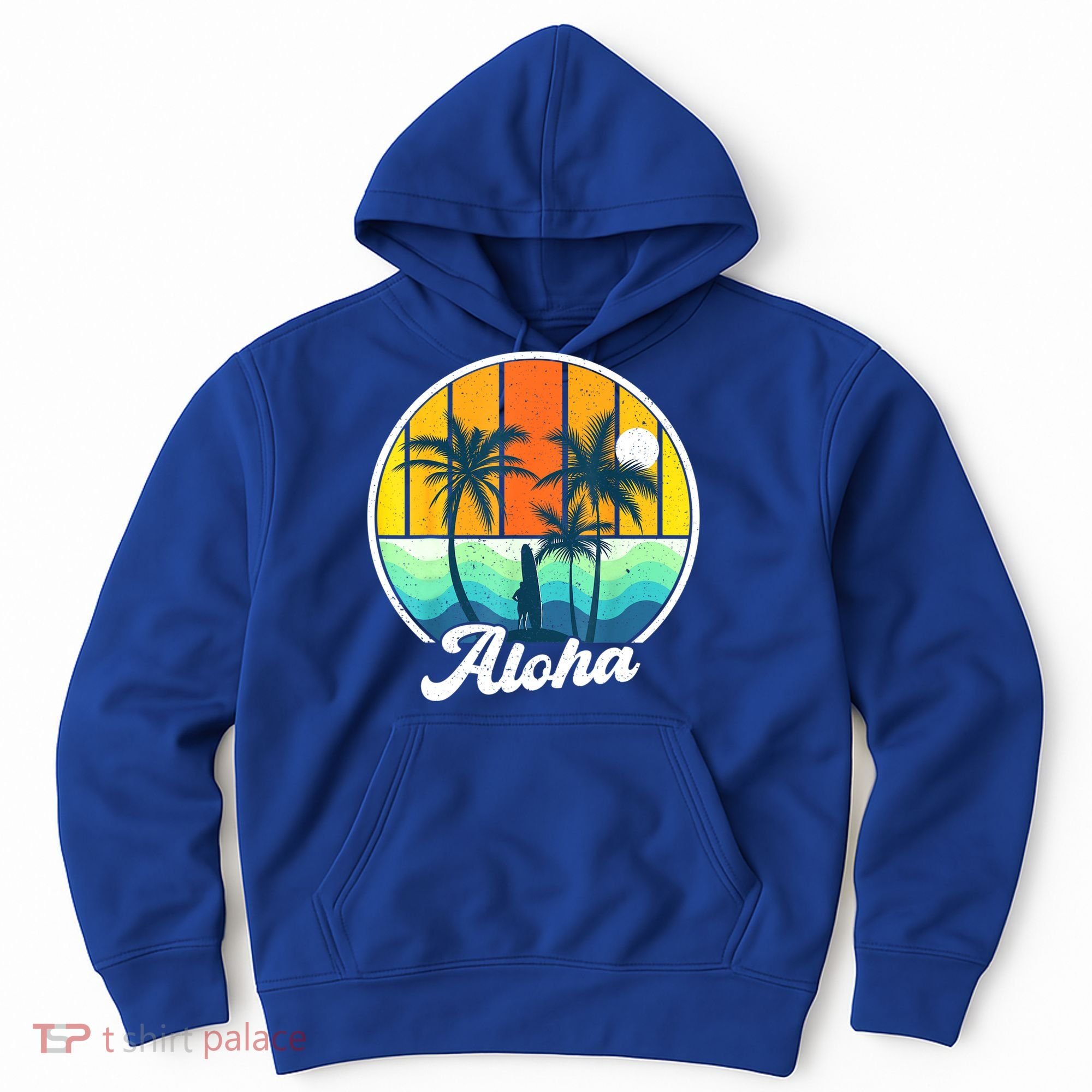 Aloha Hawaii Hawaiian Shirts For Boys Girls Palm Tree Surf Hoodie