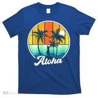 Aloha Hawaii Hawaiian Shirts For Boys Girls Palm Tree Surf T-Shirt thumb 0