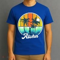 Aloha Hawaii Hawaiian Shirts For Boys Girls Palm Tree Surf T-Shirt thumb 3