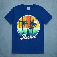Aloha Hawaii Hawaiian Shirts For Boys Girls Palm Tree Surf T-Shirt thumb 5