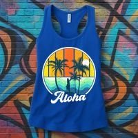 Aloha Hawaii Hawaiian Shirts For Boys Girls Palm Tree Surf Women's Tank Top thumb 3