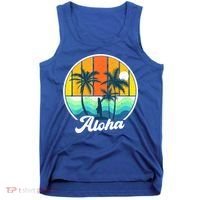 Aloha Hawaii Hawaiian Shirts For Boys Girls Palm Tree Surf Tank Top thumb 0