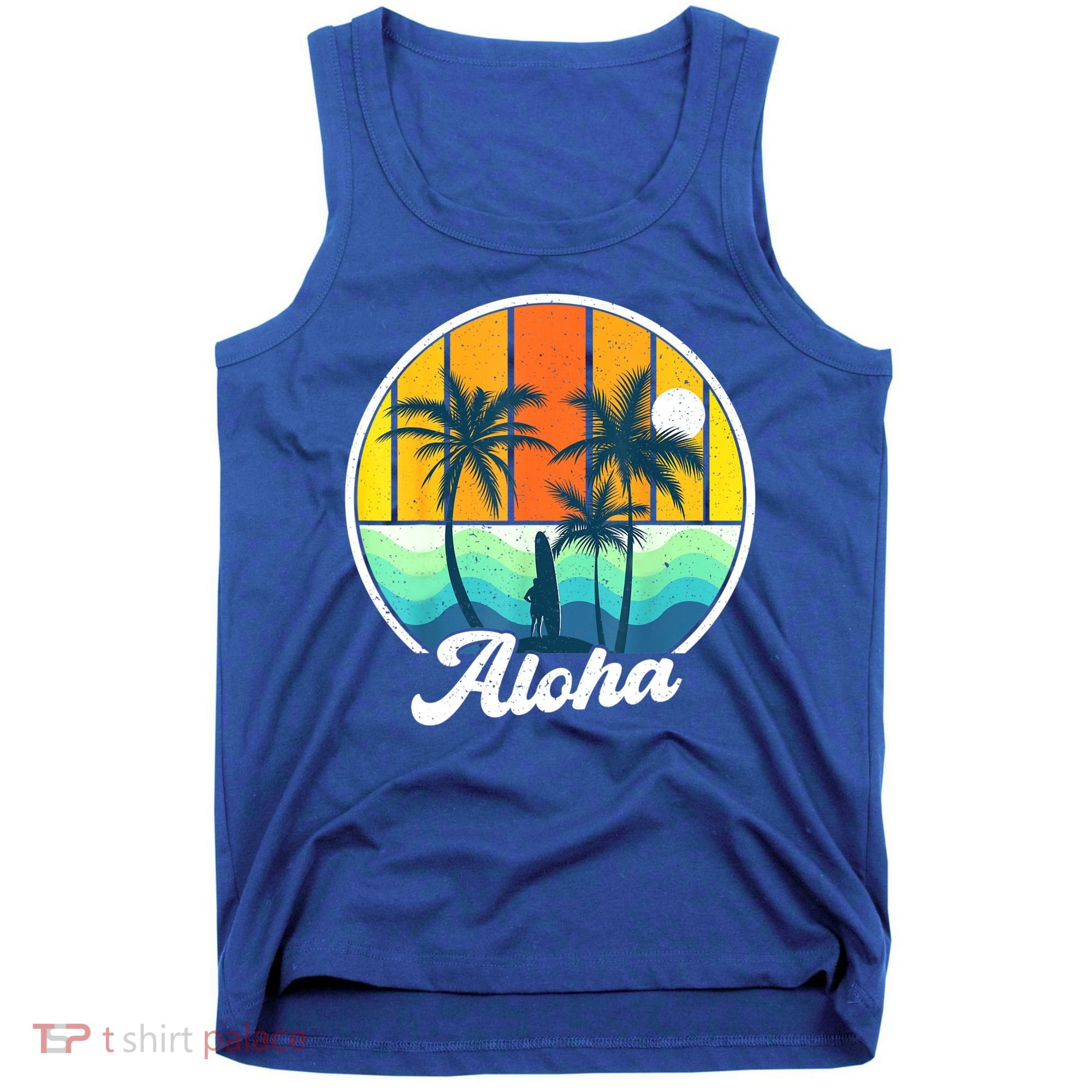 Aloha Hawaii Hawaiian Shirts For Boys Girls Palm Tree Surf Tank Top