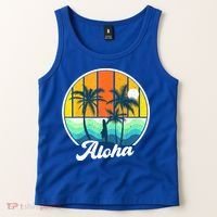 Aloha Hawaii Hawaiian Shirts For Boys Girls Palm Tree Surf Tank Top thumb 2