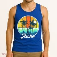 Aloha Hawaii Hawaiian Shirts For Boys Girls Palm Tree Surf Tank Top thumb 3