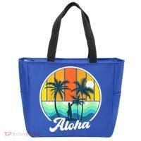 Aloha Hawaii Hawaiian Shirts For Boys Girls Palm Tree Surf Tote Bag thumb 0