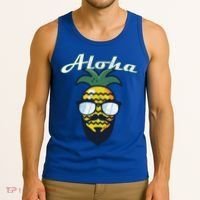 Aloha Hawaii Hawaiian Island Great Gift Beard This Is My Hawaiian Gift Tank Top thumb 3