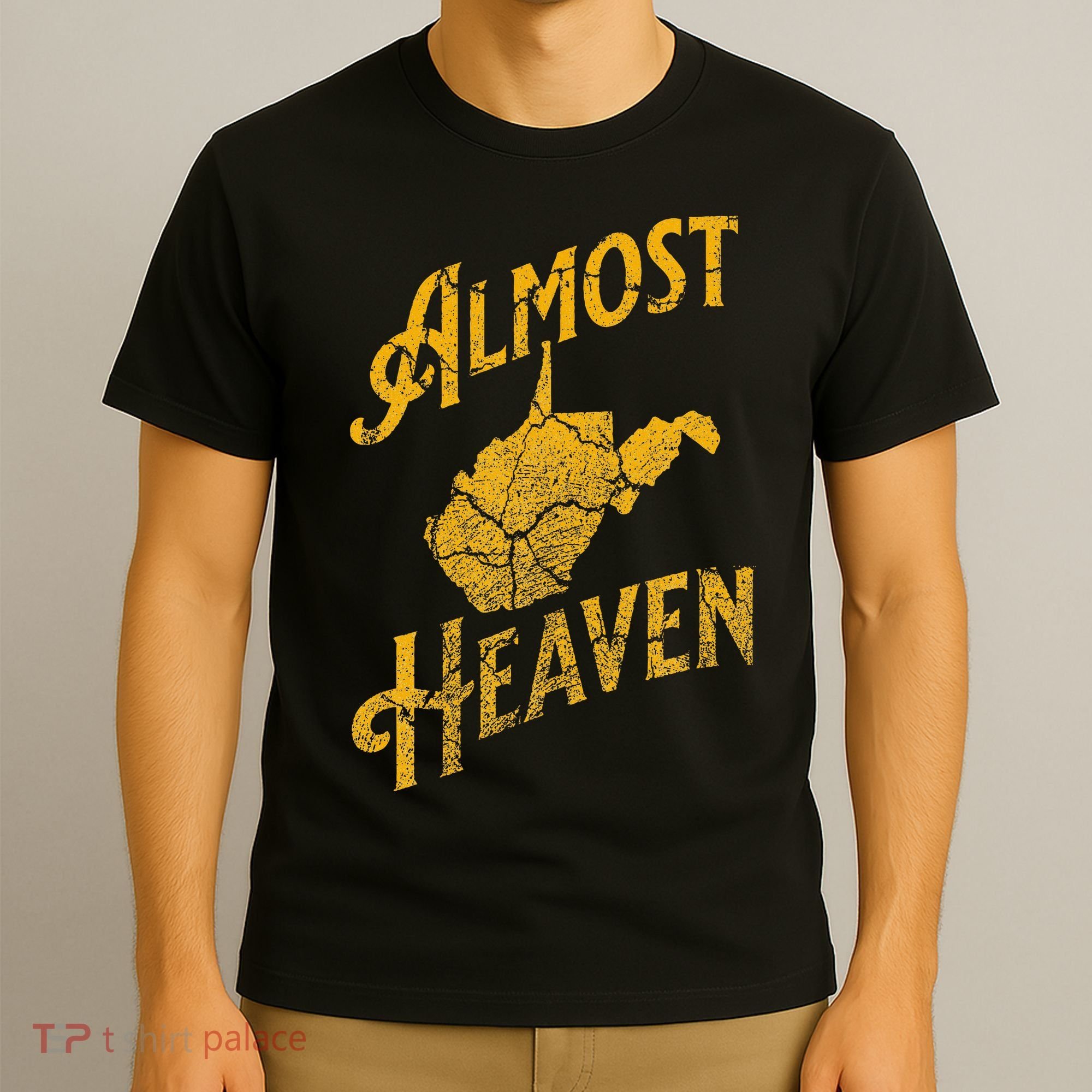 Almost Heaven Home West Virginia Map 304 Wv Vintage T-Shirt