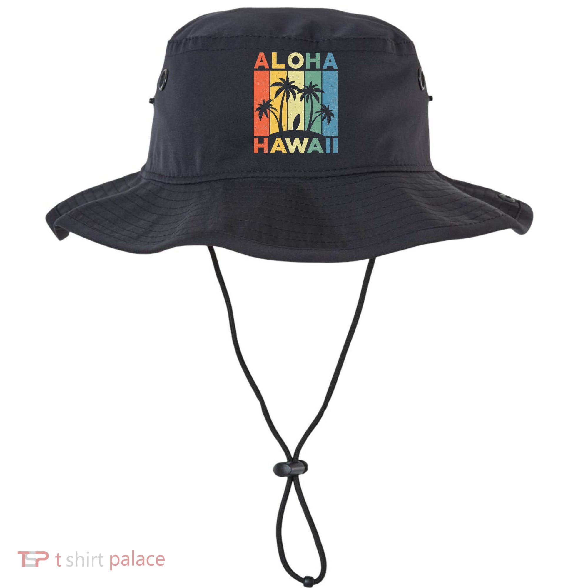 Aloha Hawaii Hawaiian Island Palm Beach Surfboard Surf Bucket Hat