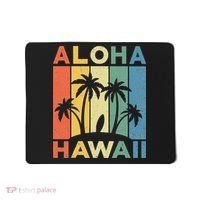 Aloha Hawaii Hawaiian Island Palm Beach Surfboard Surf Mousepad thumb 0