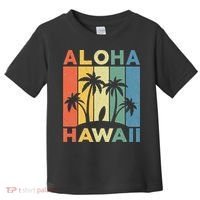 Aloha Hawaii Hawaiian Island Palm Beach Surfboard Surf Toddler T-Shirt thumb 0