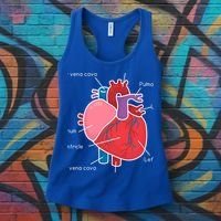 Anatomical Humain Heart Anatomy Science Physiology Medical Great Gift Women's Tank Top thumb 3