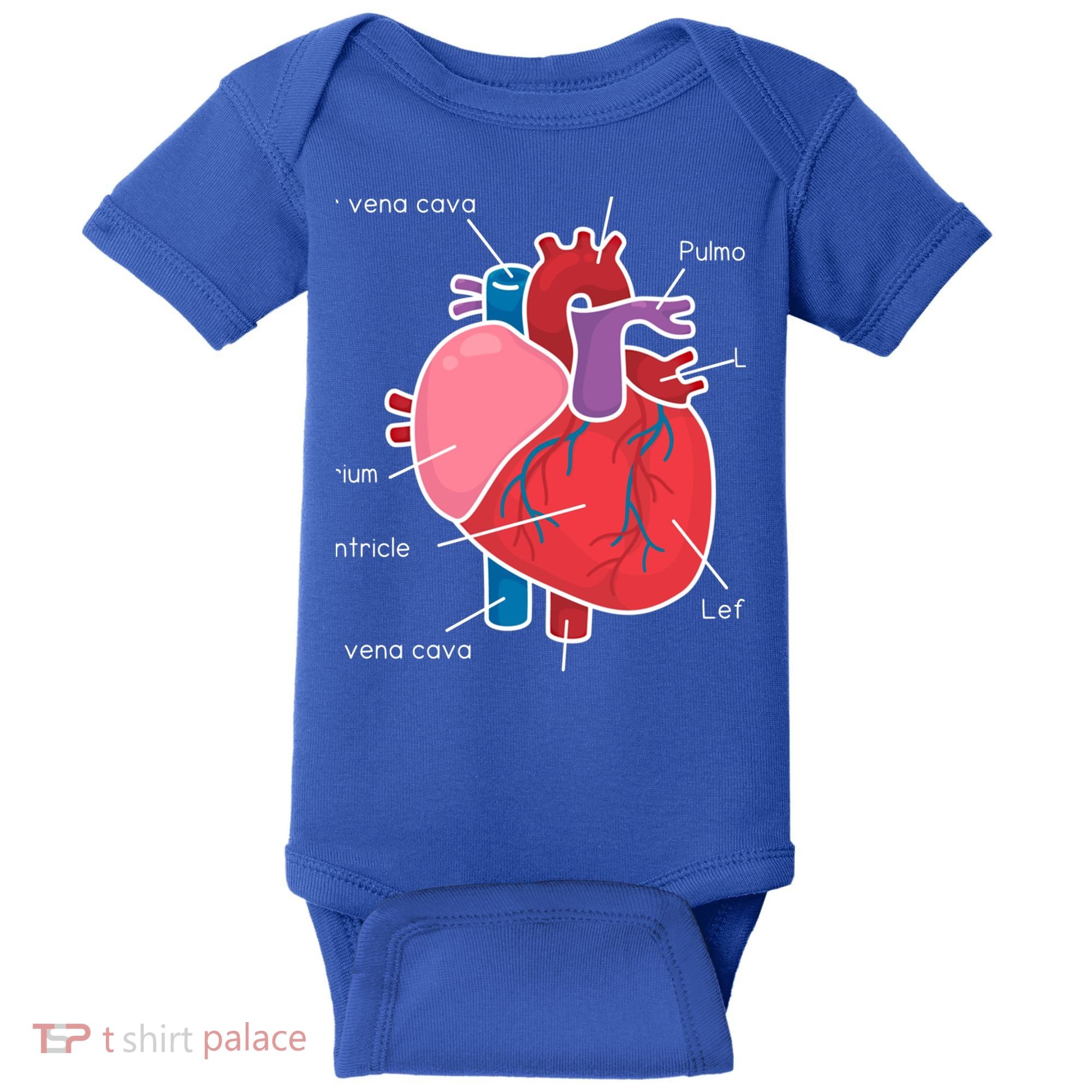 Anatomical Humain Heart Anatomy Science Physiology Medical Great Gift Baby Bodysuit