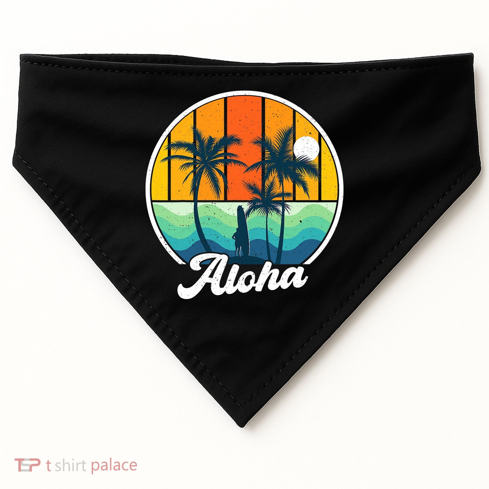 Aloha Hawaii Hawaiian Island Funny Summer USA-Made Doggie Bandana