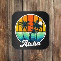 Aloha Hawaii Hawaiian Island Funny Summer Coaster thumb 0