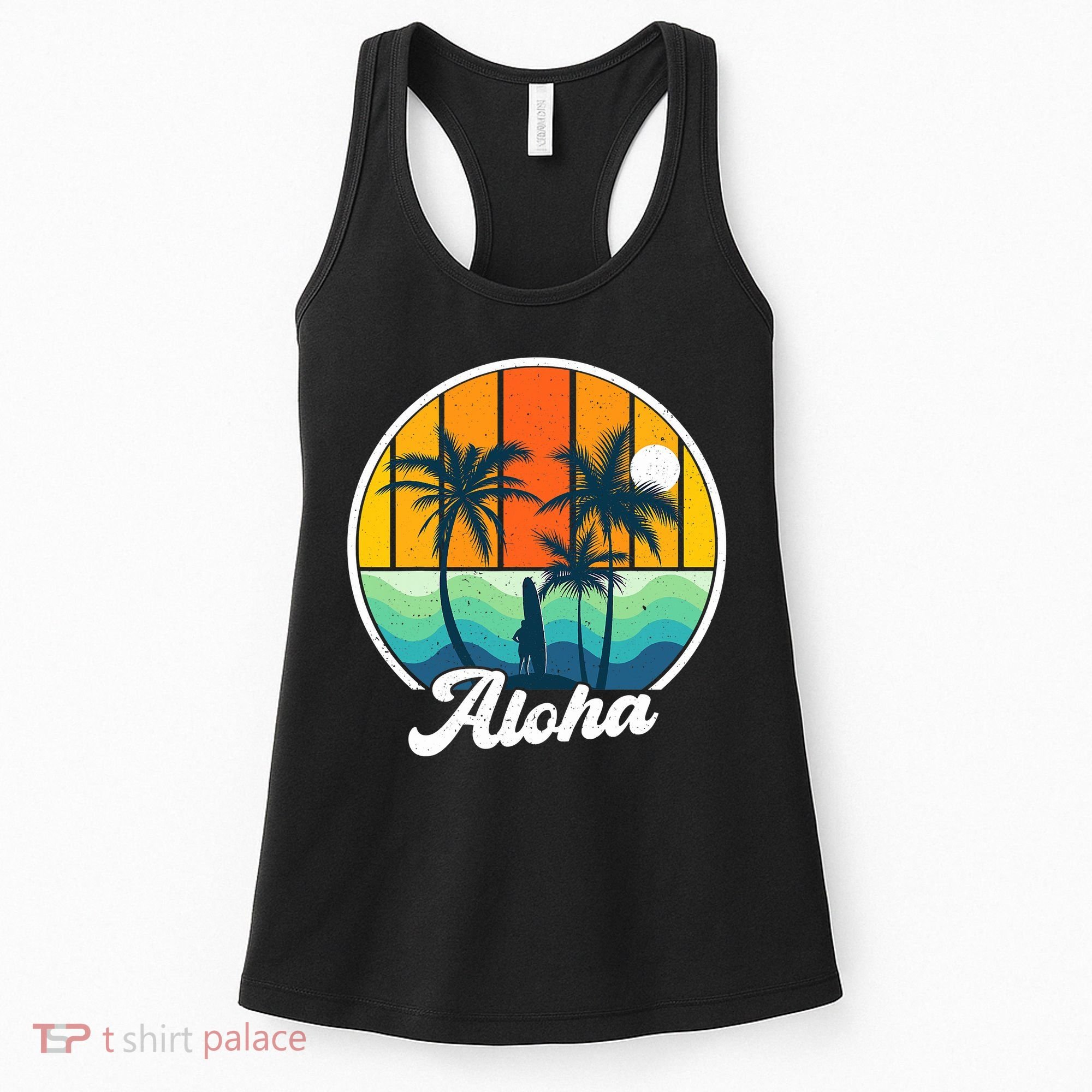 Aloha Hawaii Hawaiian Island Funny Summer Women's Tank Top