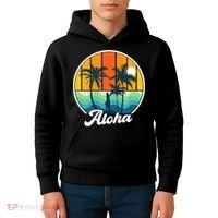Aloha Hawaii Hawaiian Island Funny Summer Kids Hoodie thumb 4