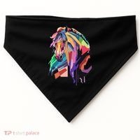Awesome Horse Horseback Riding Equestrian Lovers USA-Made Doggie Bandana thumb 0