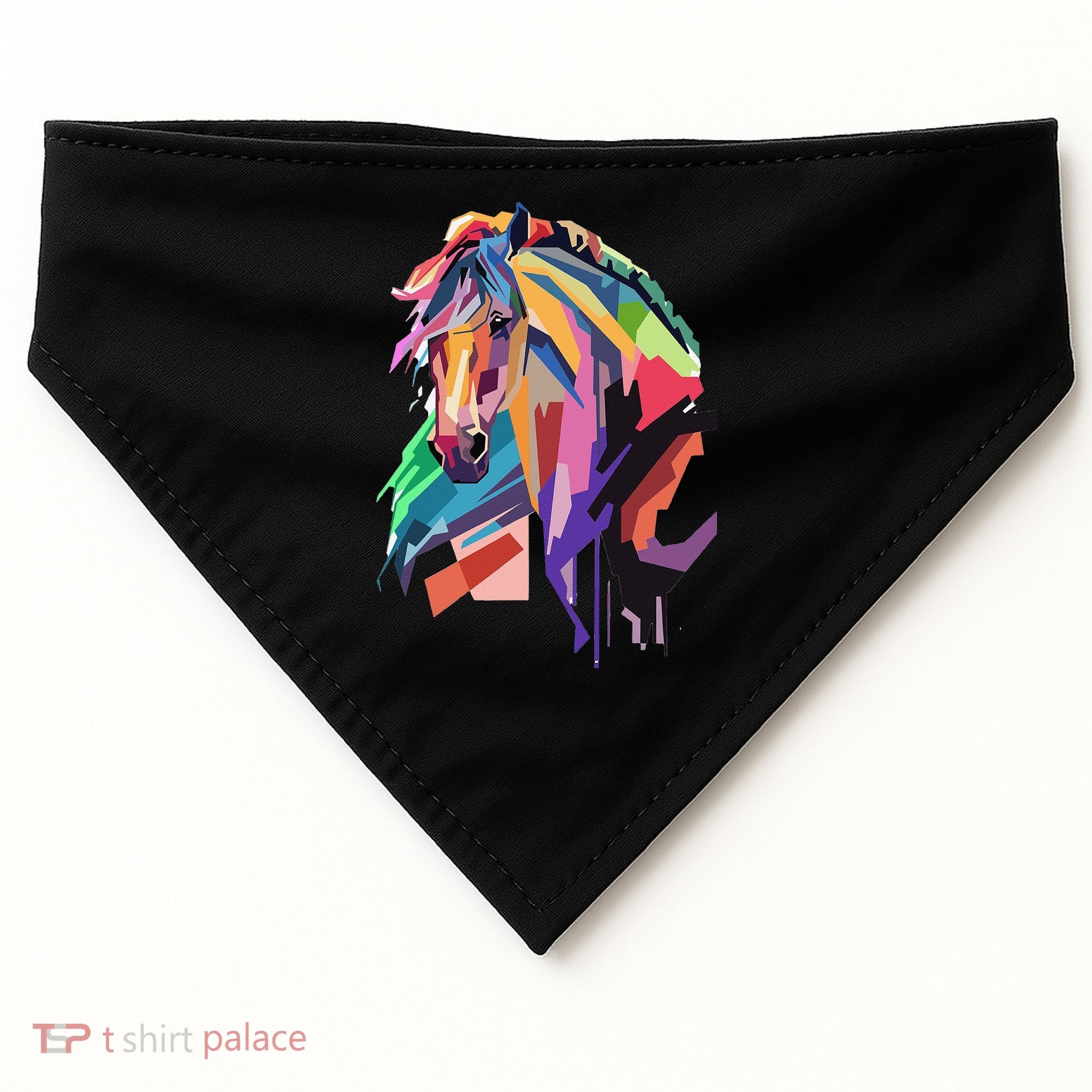 Awesome Horse Horseback Riding Equestrian Lovers USA-Made Doggie Bandana
