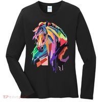 Awesome Horse Horseback Riding Equestrian Lovers Women's Long Sleeve Shirt thumb 0