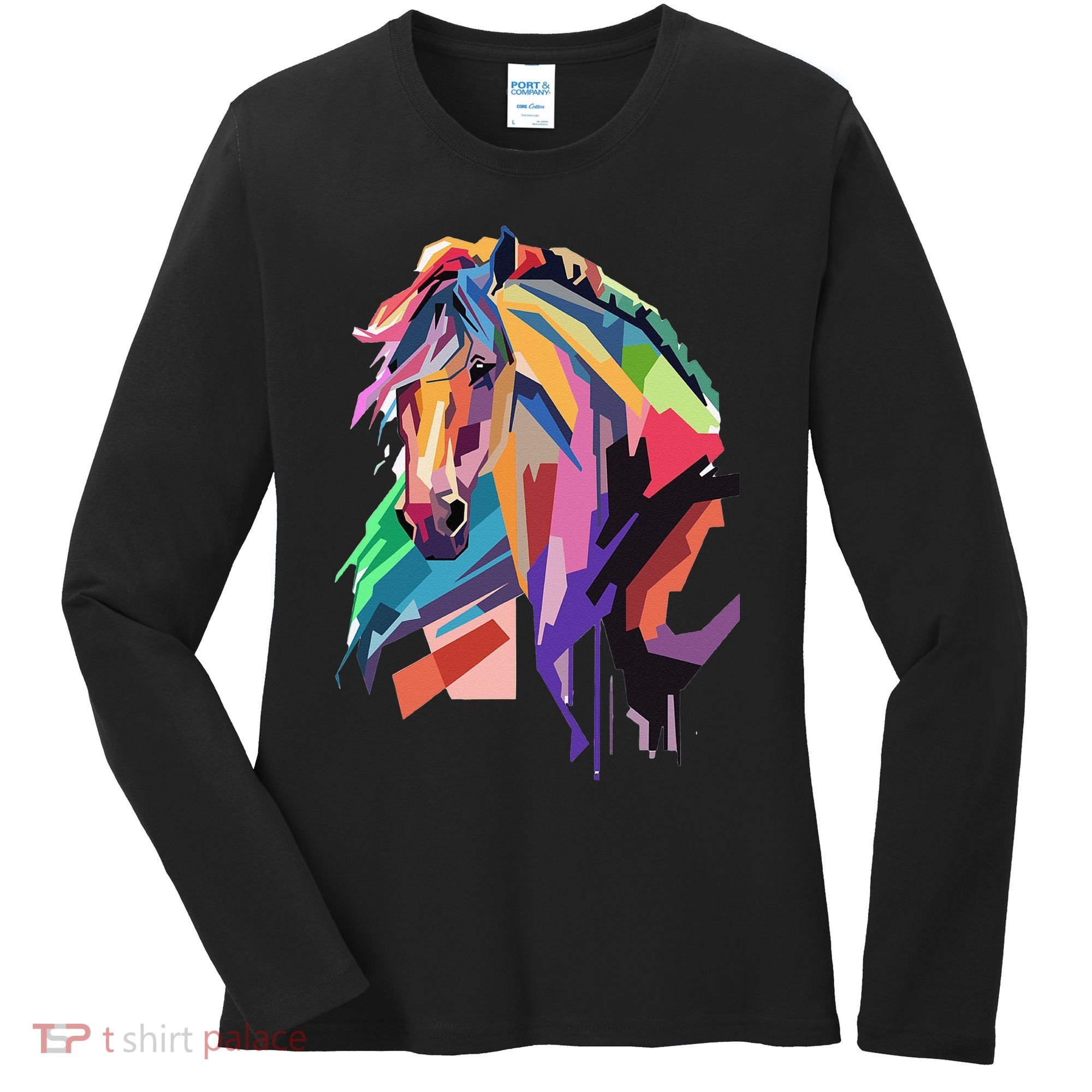 Awesome Horse Horseback Riding Equestrian Lovers Women's Long Sleeve Shirt