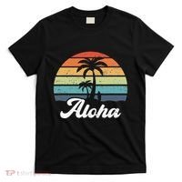 Aloha Hawaii Hawaiian Island Palm Beach Surfboard Surf T-Shirt thumb 0