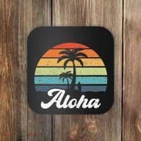 Aloha Hawaii Hawaiian Island Palm Beach Surfboard Surf Coaster thumb 0