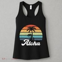 Aloha Hawaii Hawaiian Island Palm Beach Surfboard Surf Women's Tank Top thumb 3