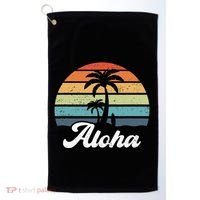 Aloha Hawaii Hawaiian Island Palm Beach Surfboard Surf Golf Towel thumb 0