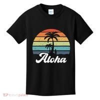 Aloha Hawaii Hawaiian Island Palm Beach Surfboard Surf Kids T-Shirt thumb 0