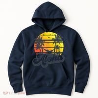 Aloha Hawaii Hawaiian Island Palm Trees Beach Vacation Hoodie thumb 0