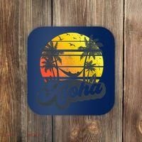 Aloha Hawaii Hawaiian Island Palm Trees Beach Vacation Coaster thumb 0