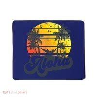 Aloha Hawaii Hawaiian Island Palm Trees Beach Vacation Mousepad thumb 0