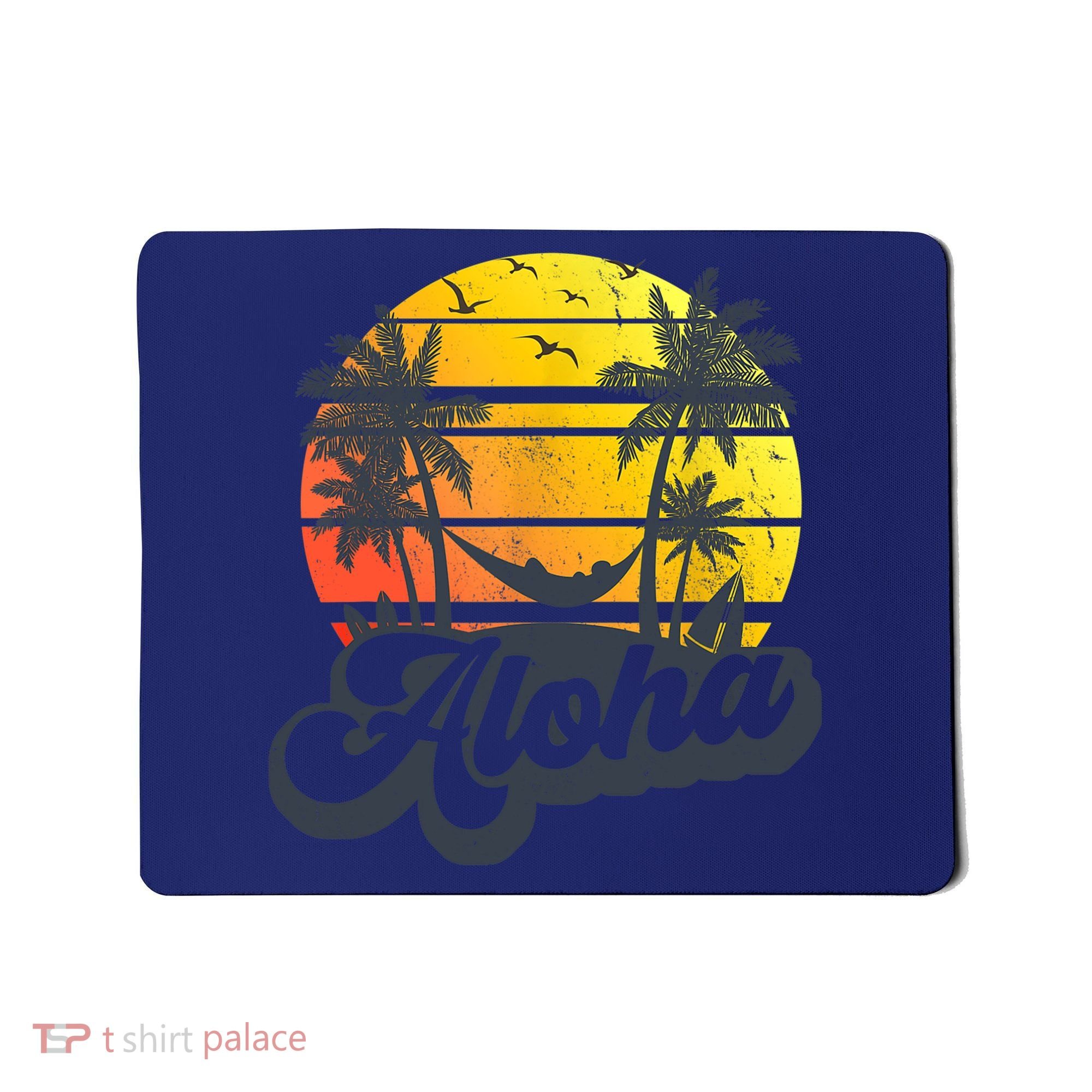 Aloha Hawaii Hawaiian Island Palm Trees Beach Vacation Mousepad