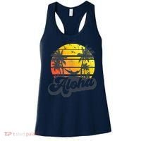 Aloha Hawaii Hawaiian Island Palm Trees Beach Vacation Women's Tank Top thumb 0