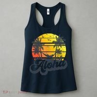 Aloha Hawaii Hawaiian Island Palm Trees Beach Vacation Women's Tank Top thumb 3