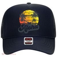 Aloha Hawaii Hawaiian Island Palm Trees Beach Vacation Hat thumb 0
