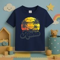 Aloha Hawaii Hawaiian Island Palm Trees Beach Vacation Toddler T-Shirt thumb 3