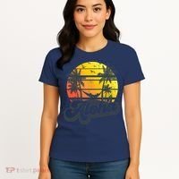 Aloha Hawaii Hawaiian Island Palm Trees Beach Vacation Women's T-Shirt thumb 4