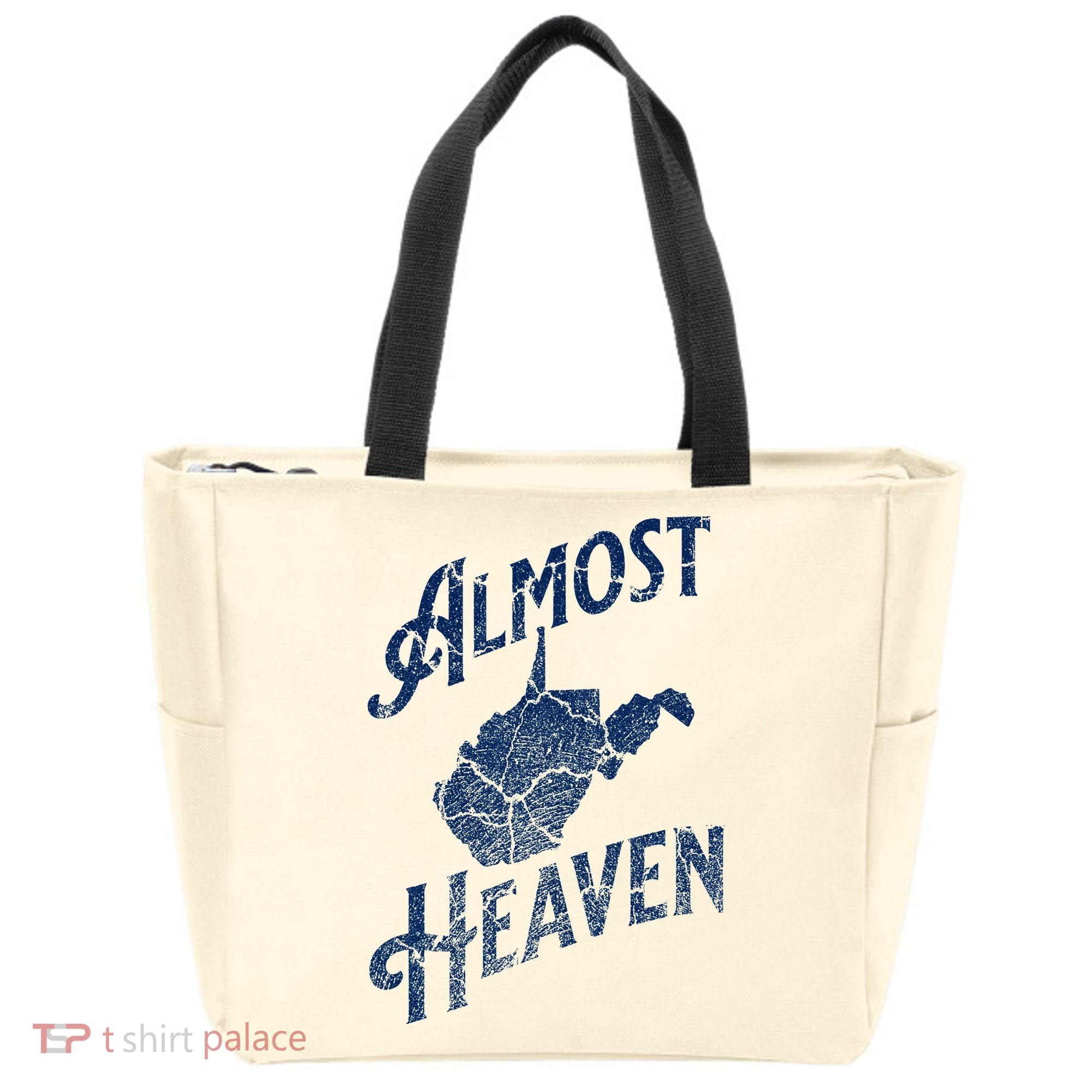 Almost Heaven Home West Virginia Map 304 Wv Tote Bag